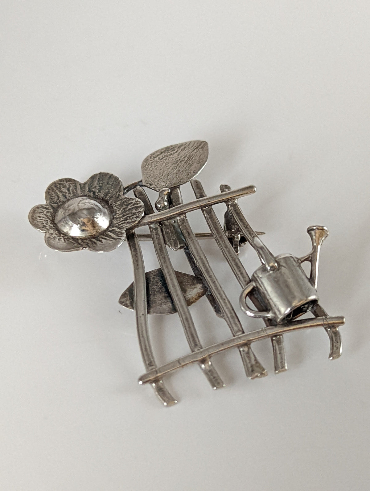 Silver Steed Garden Silver Brooch