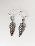 Silver Steed Tropical Leaf Dropped Earrings