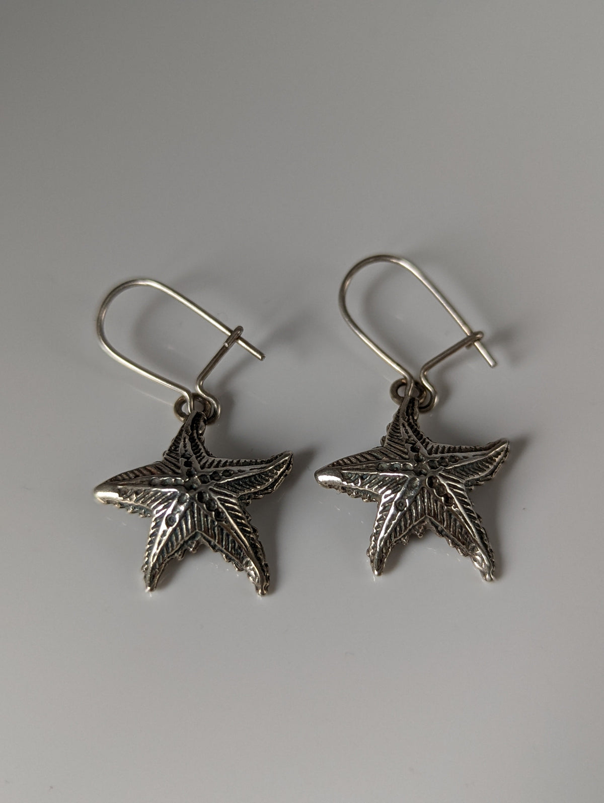 Silver Steed Sea Star Dropped Earrings