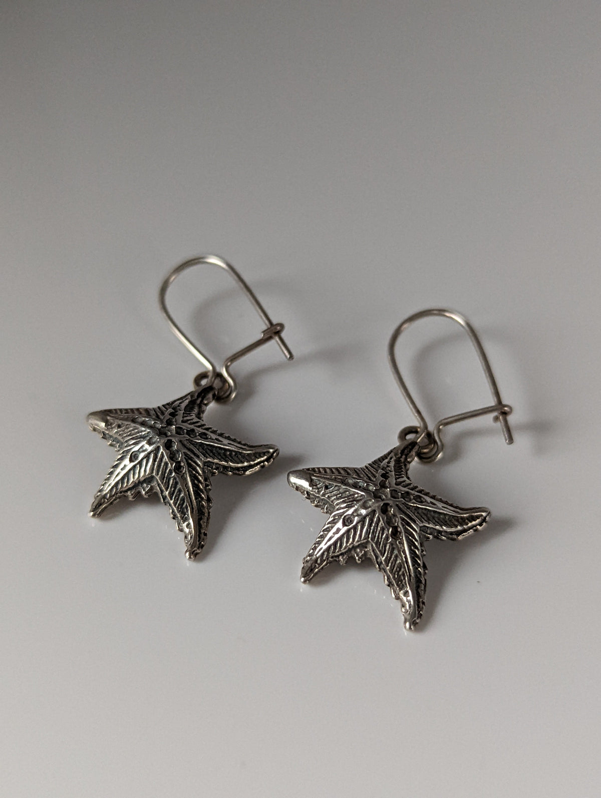 Silver Steed Sea Star Dropped Earrings