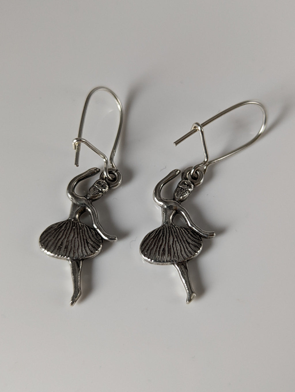 Silver Steed Ballet Dancer Dropped Earrings