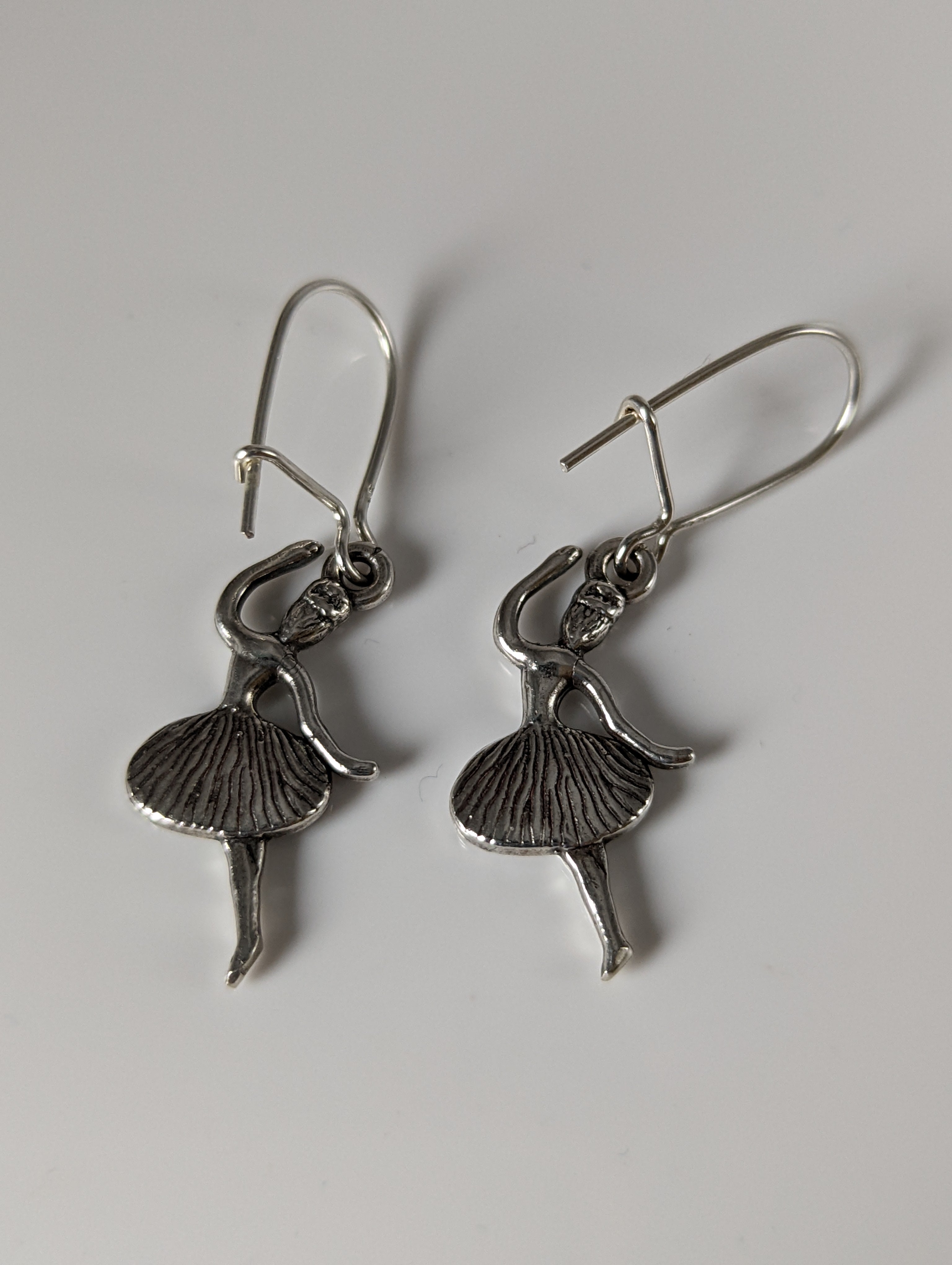 Silver Steed Ballet Dancer Dropped Earrings