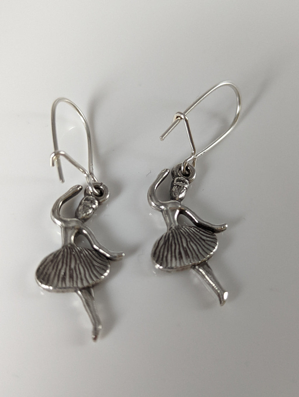 Silver Steed Ballet Dancer Dropped Earrings