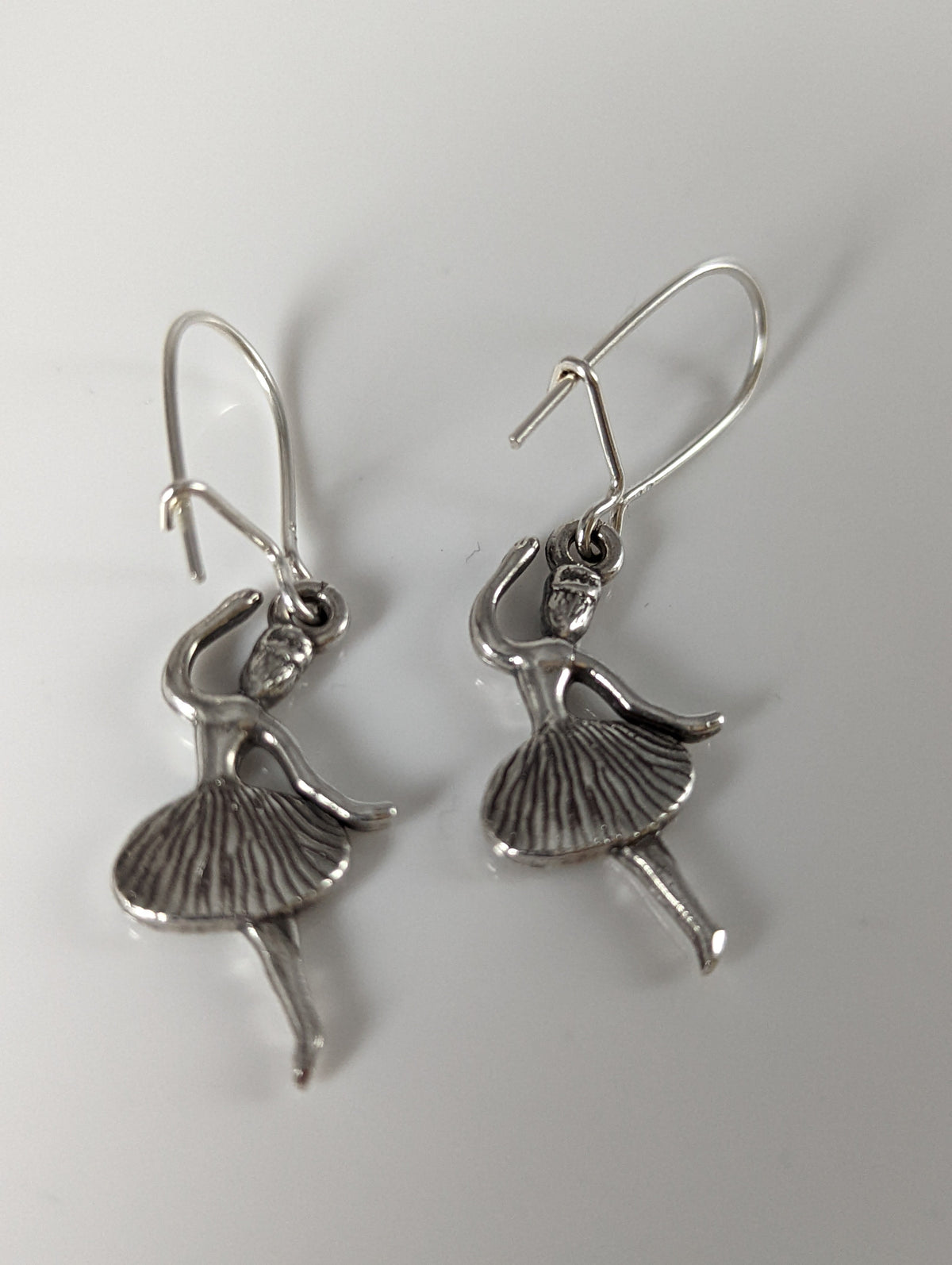 Silver Steed Ballet Dancer Dropped Earrings
