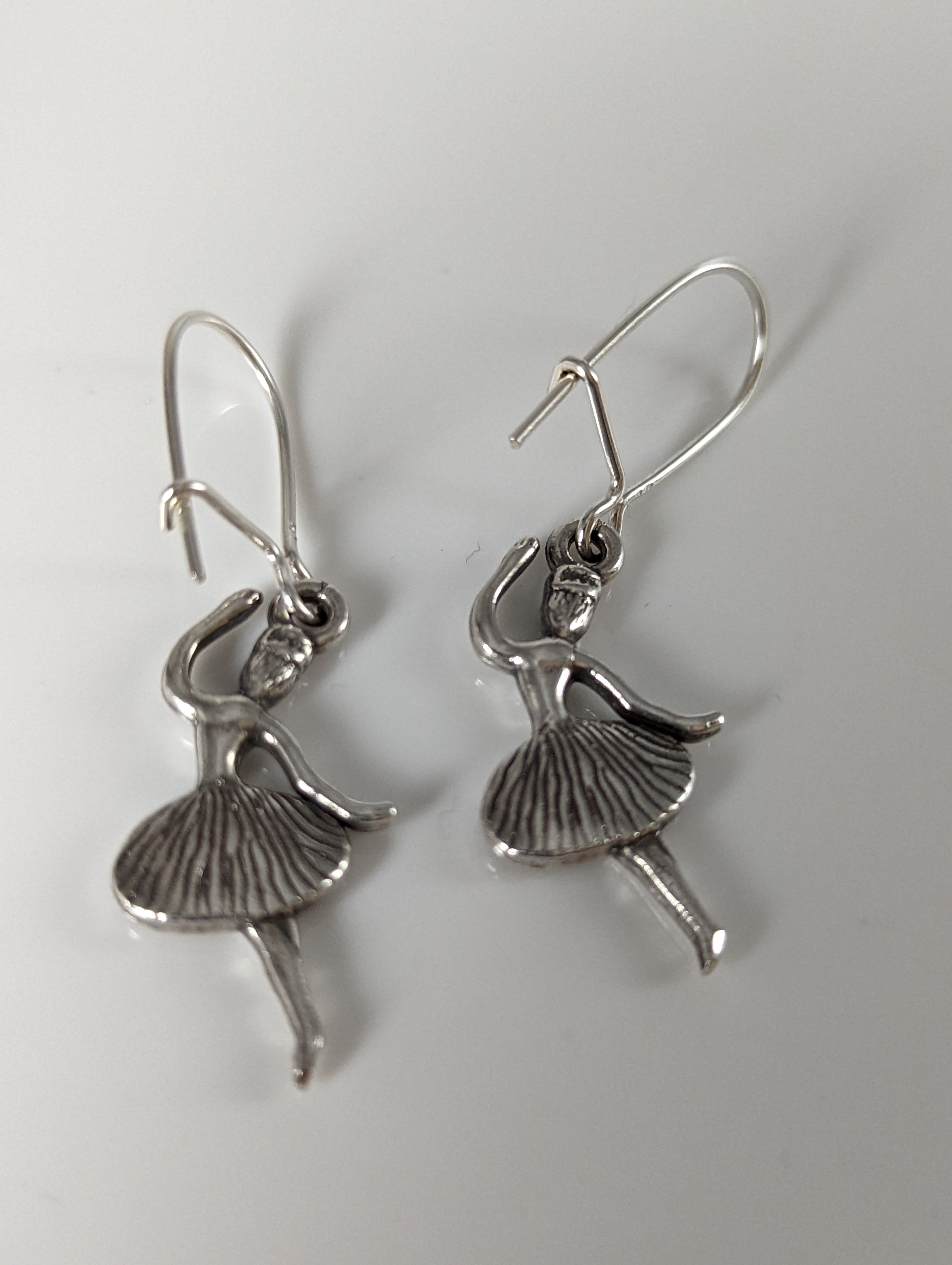 Silver Steed Ballet Dancer Dropped Earrings