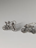 Silver Steed Bicycles Dropped Earrings