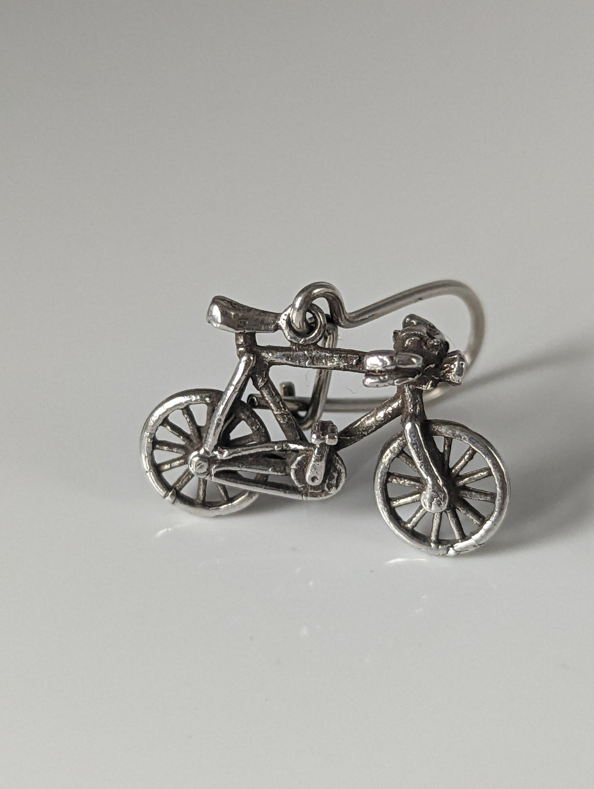 Silver Steed Bicycles Dropped Earrings