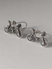 Silver Steed Bicycles Dropped Earrings
