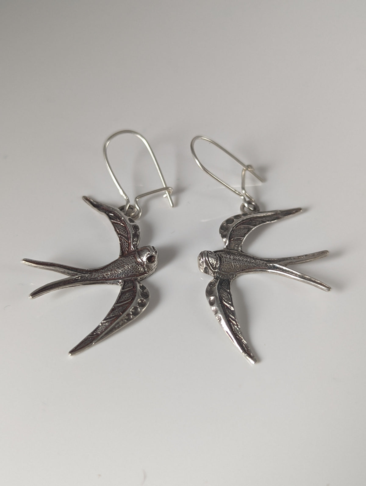 Silver Steed Swallow Silver Dropped Earrings