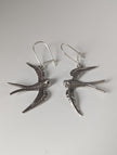 Silver Steed Swallow Silver Dropped Earrings