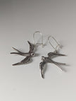 Silver Steed Swallow Silver Dropped Earrings
