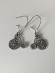 Silver Steed Penny Farthing Bike Dropped Earrings
