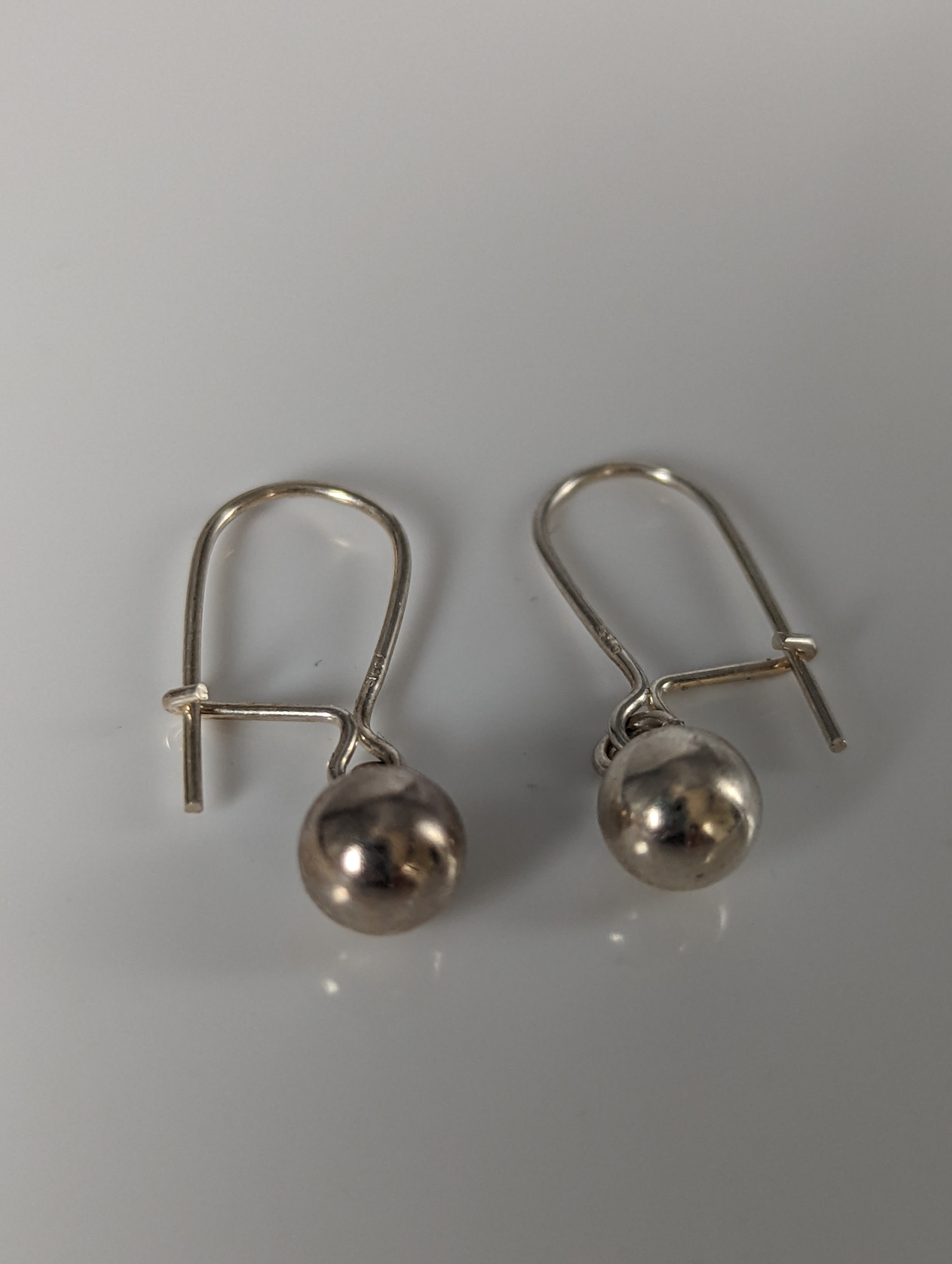 Silver Steed Large Balls Dropped Earrings