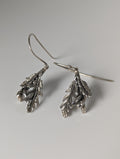 Silver Steed Acorn, Oak Leave Dropped Earrings
