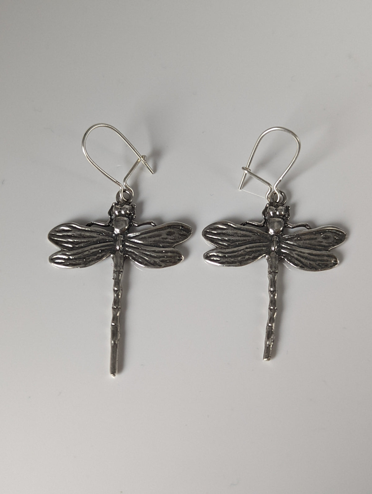 Silver Steed Dragonfly Dropped Earrings