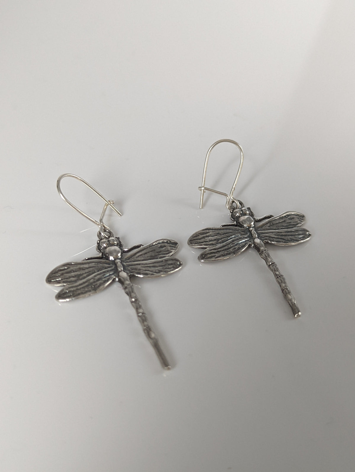 Silver Steed Dragonfly Dropped Earrings