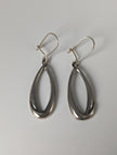 Silver Steed Oval Rope Dropped Earrings