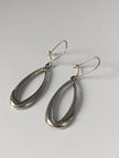 Silver Steed Oval Rope Dropped Earrings