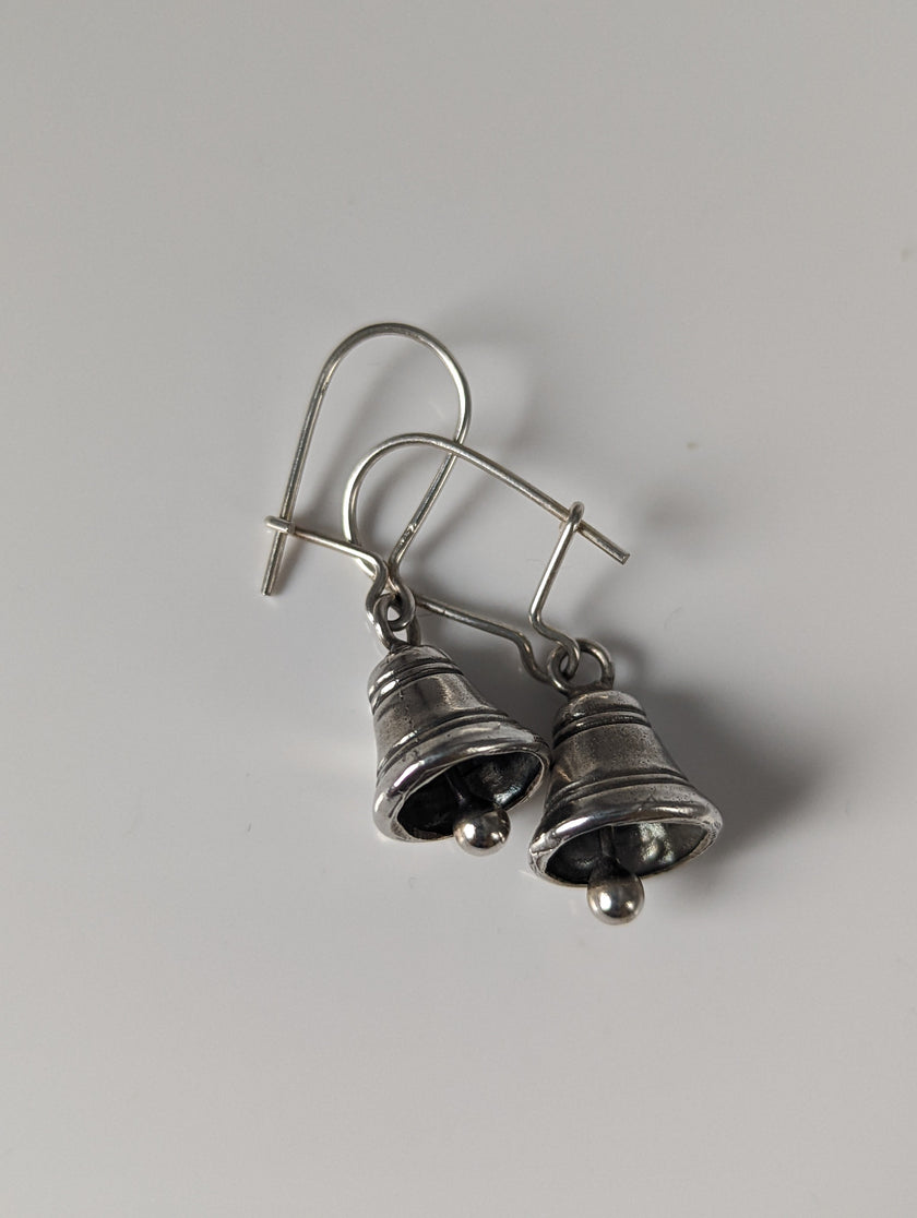 Silver Steed Bells Dropped Earrings