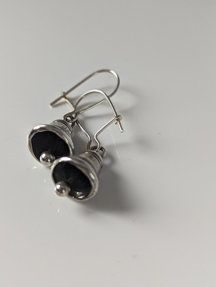 Silver Steed Bells Dropped Earrings