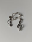 Silver Steed Clef & Note Dropped Earrings