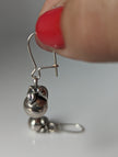 Silver Steed Oranges Dropped Earrings