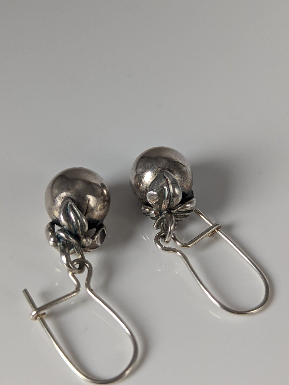 Silver Steed Oranges Dropped Earrings