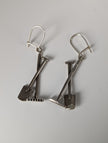 Silver Steed Gardening Tools Dropped Earrings