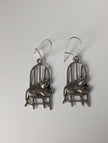Silver Steed A Cats Chair Dropped Earrings