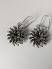Silver Steed Chrysanthemum Dropped Earrings