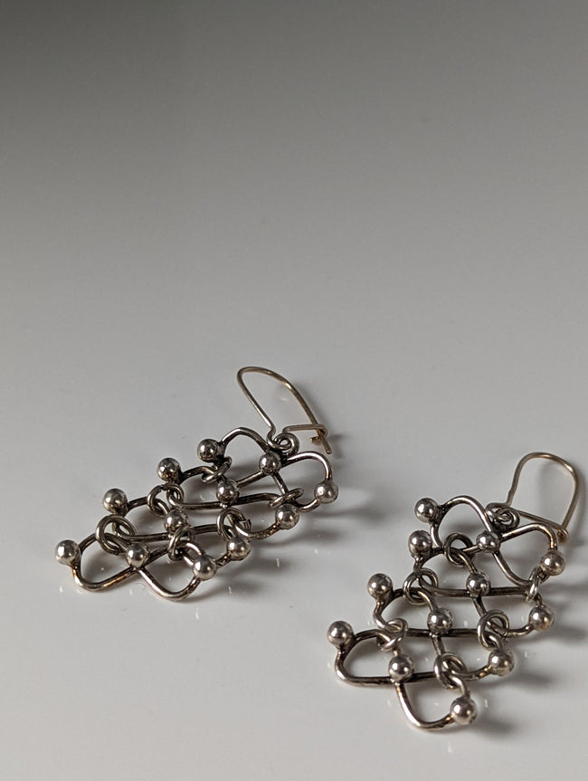 Silver Steed Infinity Chain Dropped Earrings