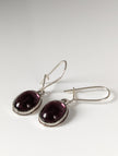 Silver Steed Purple Crystal Dropped Earrings