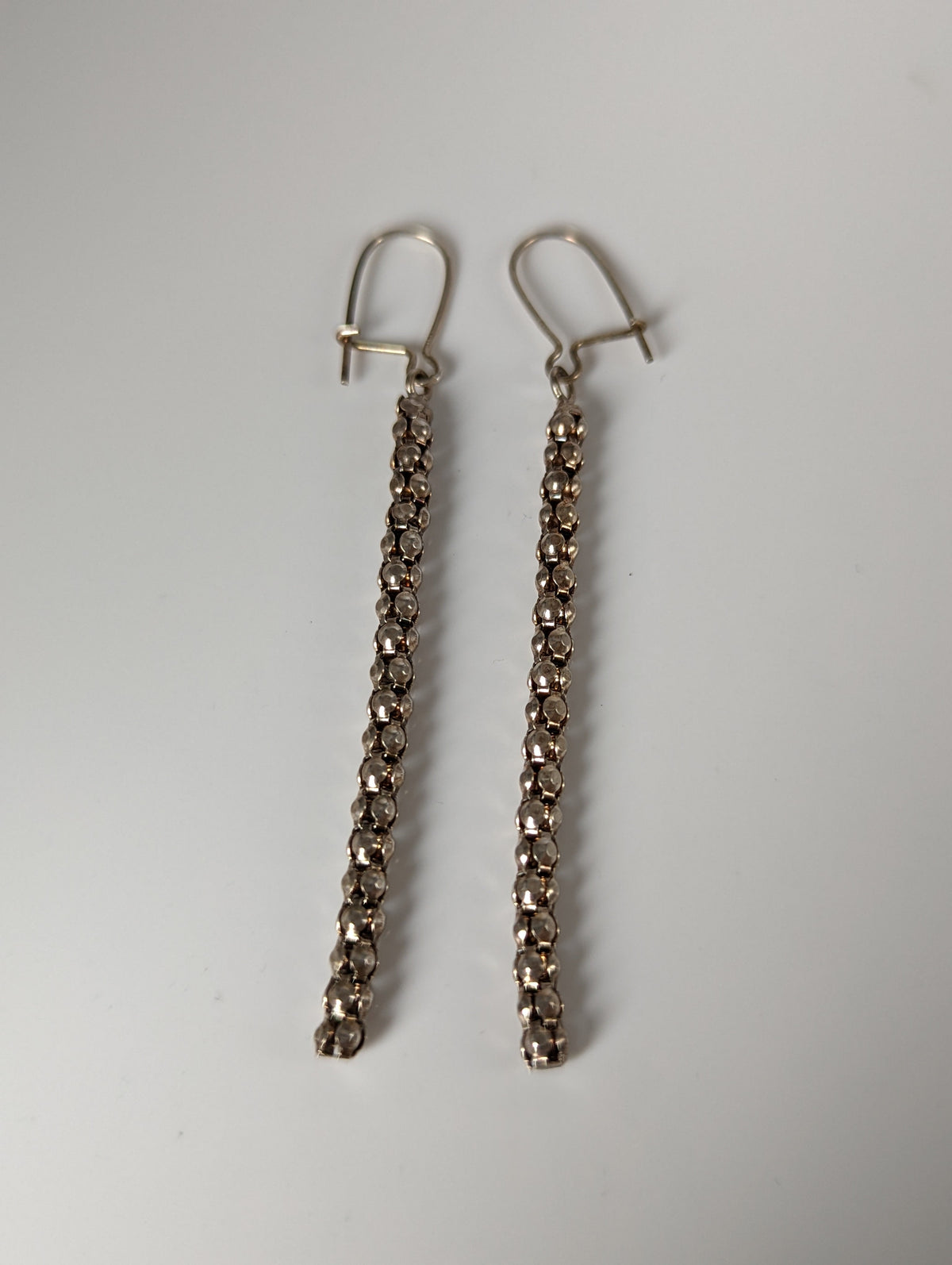Silver Steed Snake Chain Dropped Earrings