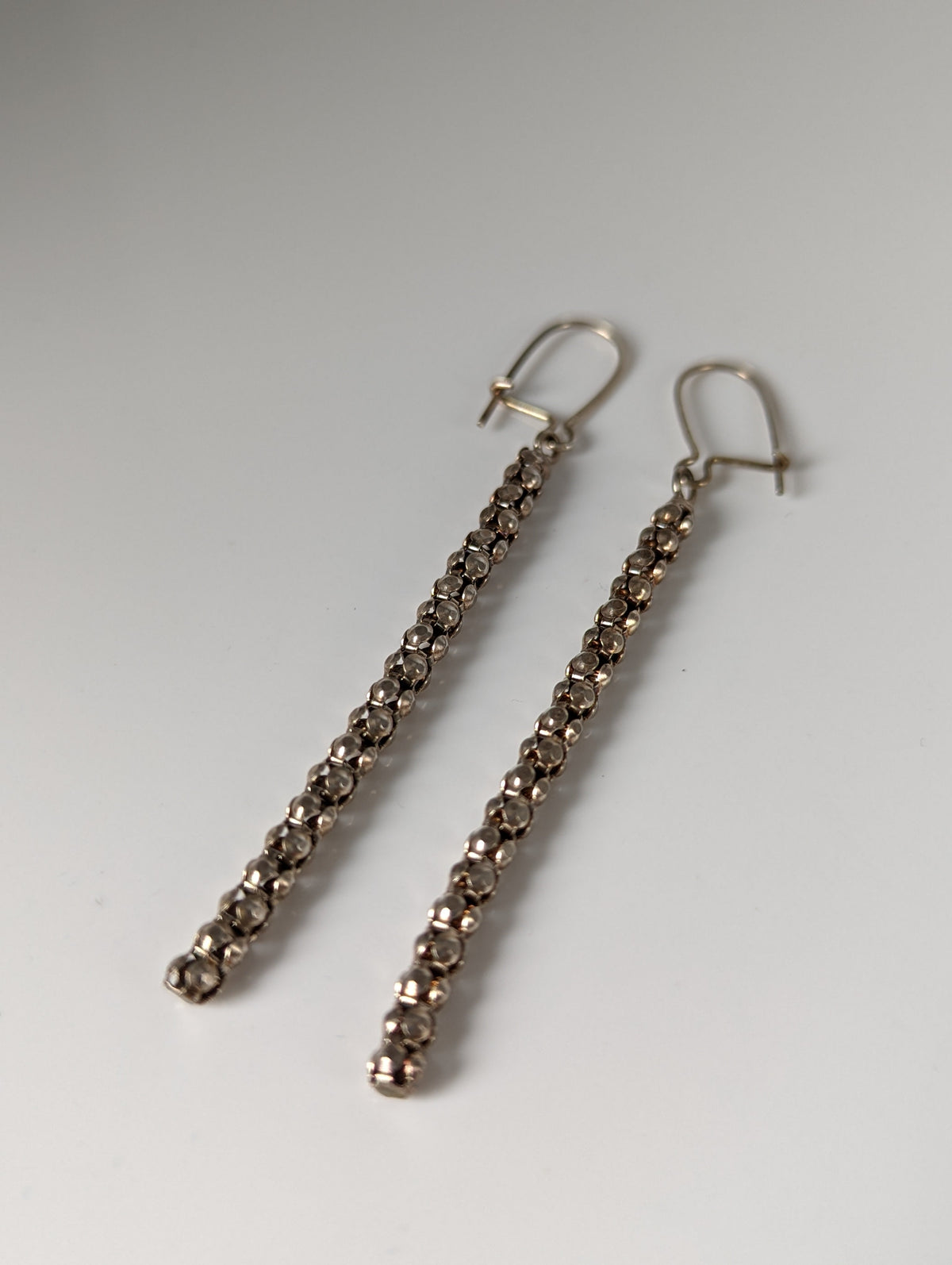 Silver Steed Snake Chain Dropped Earrings