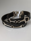 Silver Steed Leather Silver Snaffle Bracelet