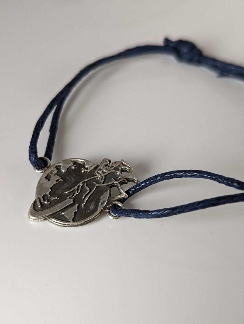 Silver Steed Around the World Bracelet
