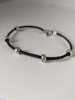 Silver Steed Silver Charms on Leather Cord Bracelet