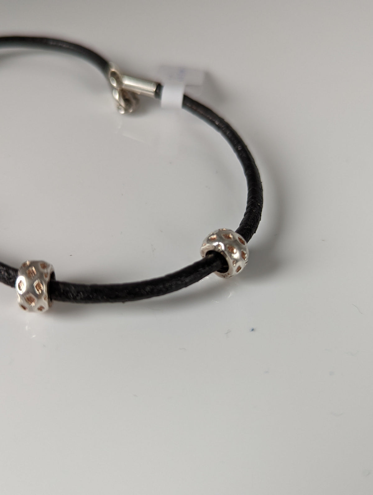 Silver Steed Silver Charms on Leather Cord Bracelet
