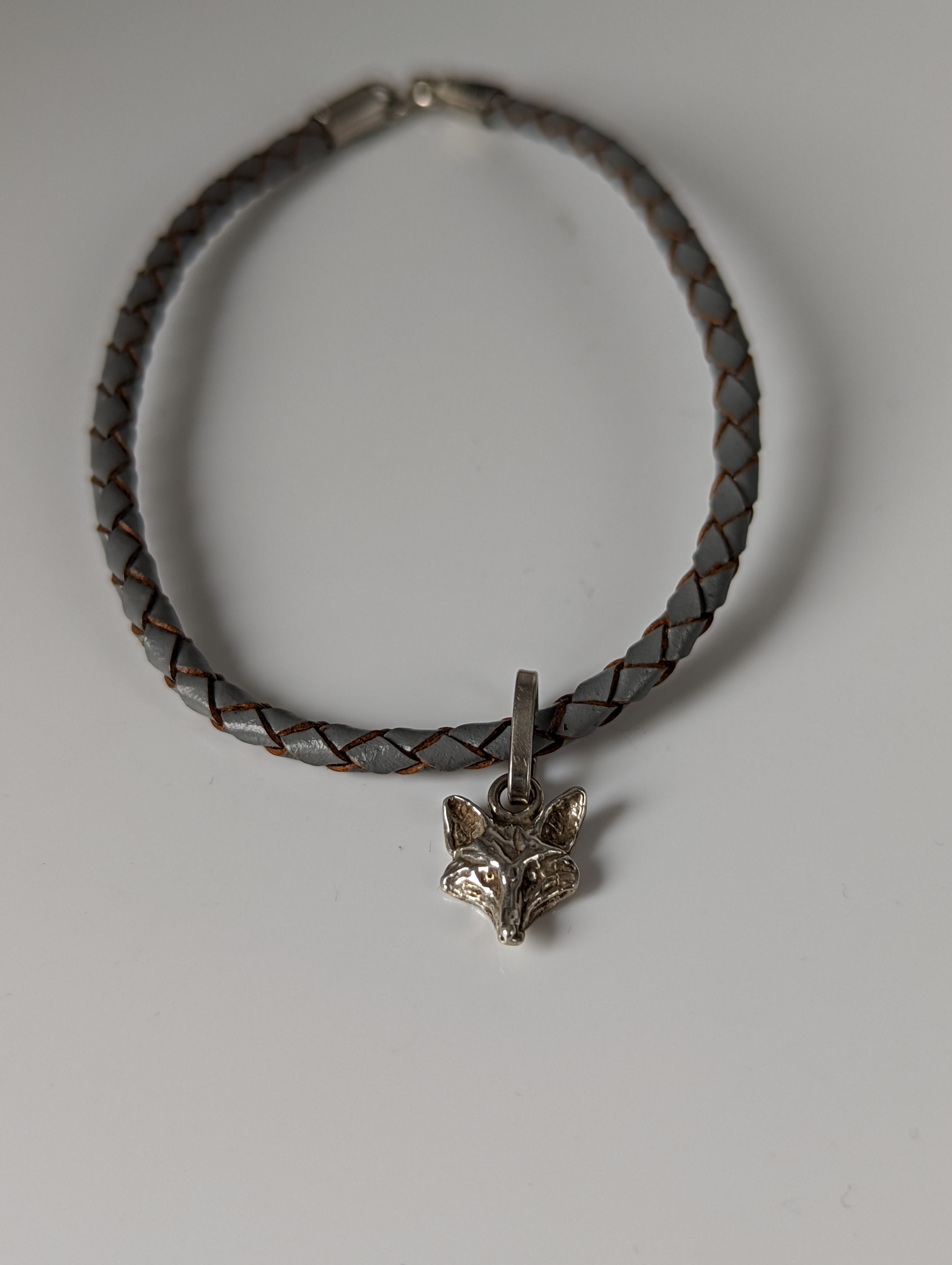 Silver Steed Assorted Charms on Leather Cord Bracelet