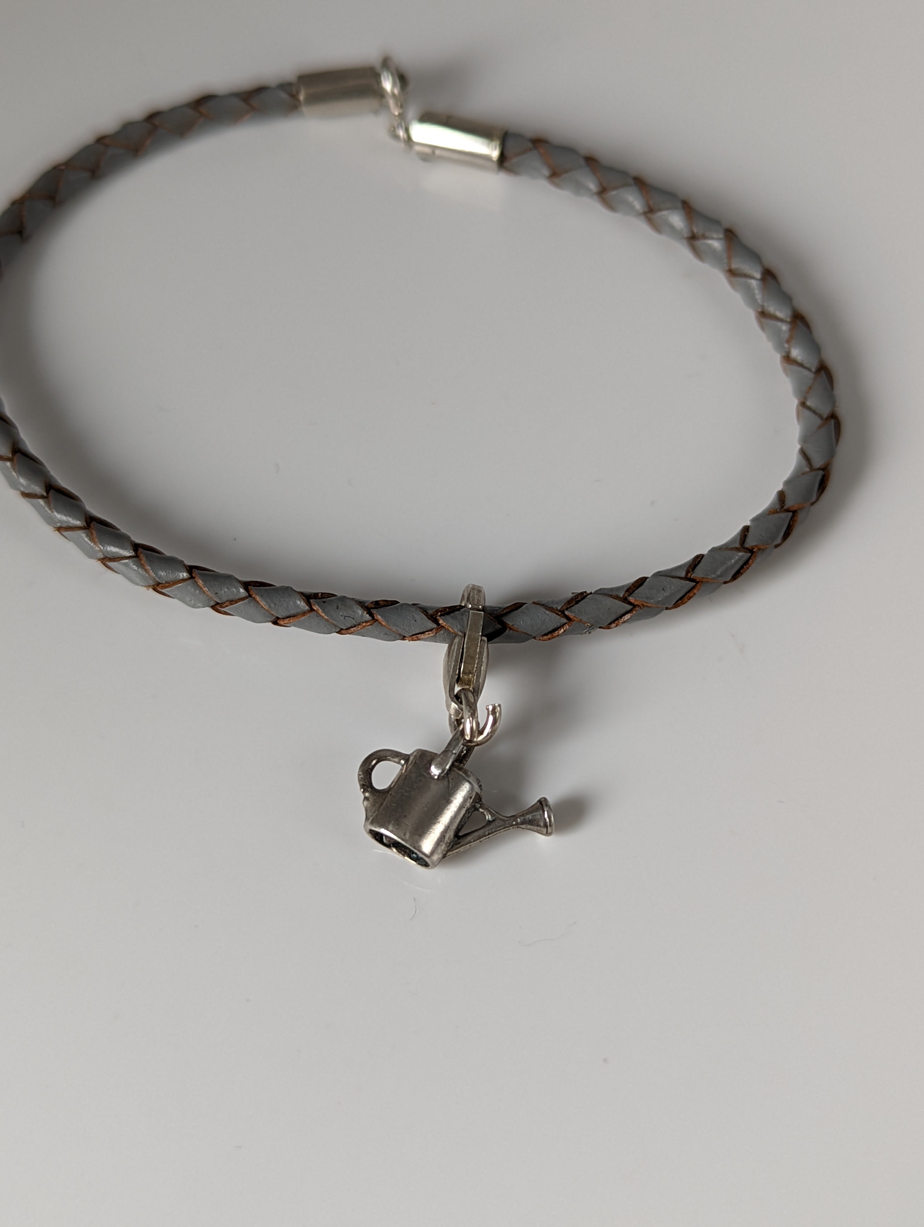 Silver Steed Assorted Charms on Leather Cord Bracelet