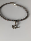 Silver Steed Assorted Charms on Leather Cord Bracelet