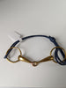 Silver Steed Leather Brass Snaffle Cord Bracelet