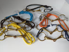 Silver Steed Leather Brass Snaffle Cord Bracelet