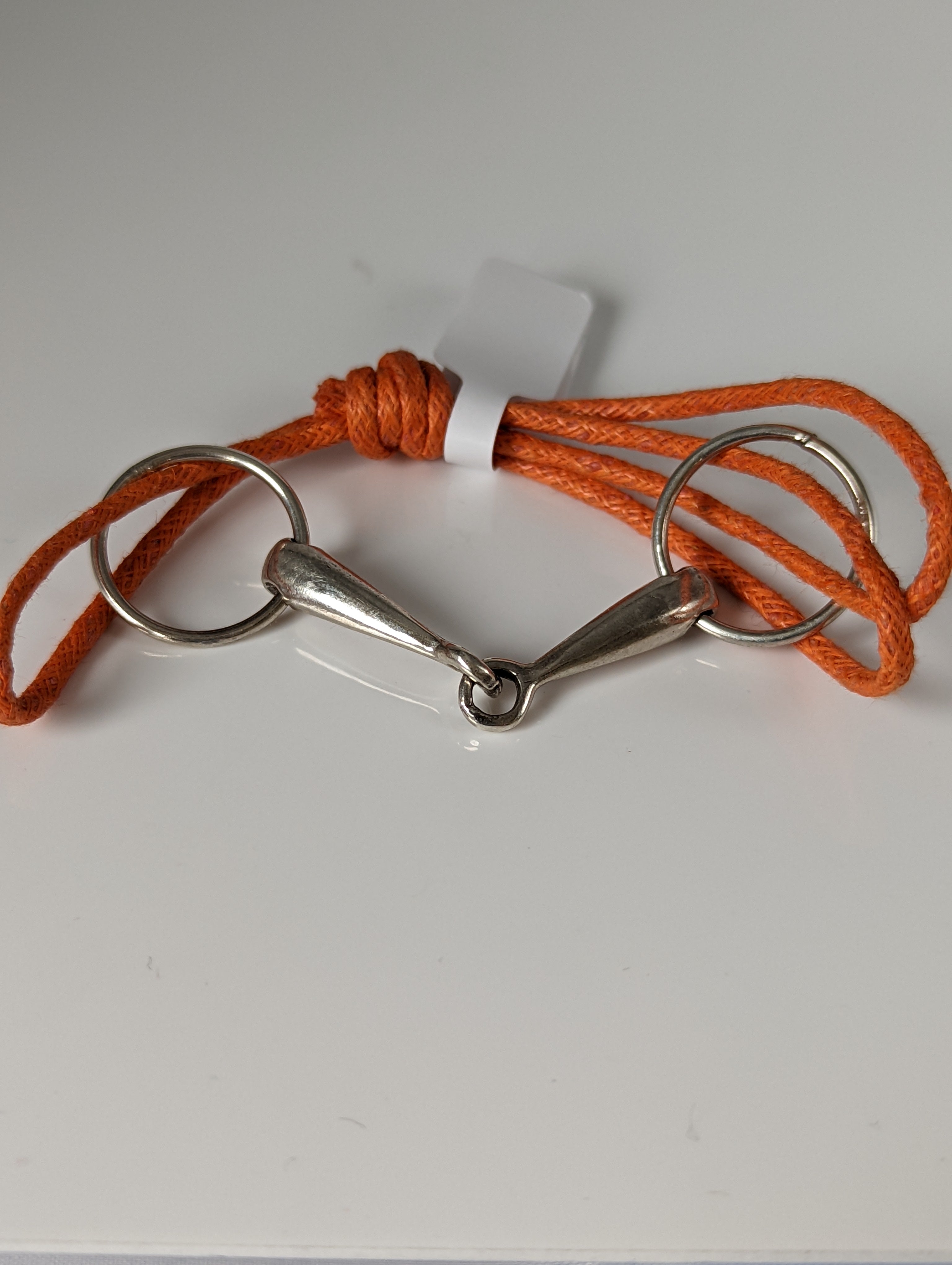 Silver Steed Leather Silver Snaffle Cord Bracelet
