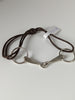 Silver Steed Leather Silver Snaffle Cord Bracelet