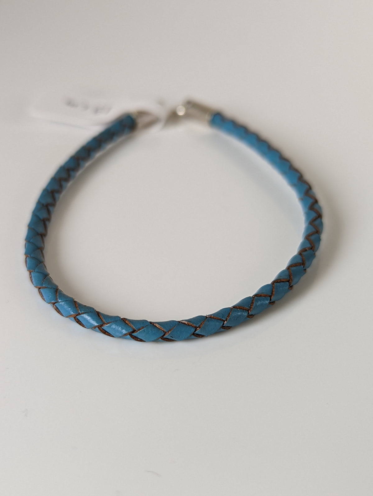 Silver Steed Leather Cord Bracelet