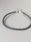 Silver Steed Leather Cord Bracelet