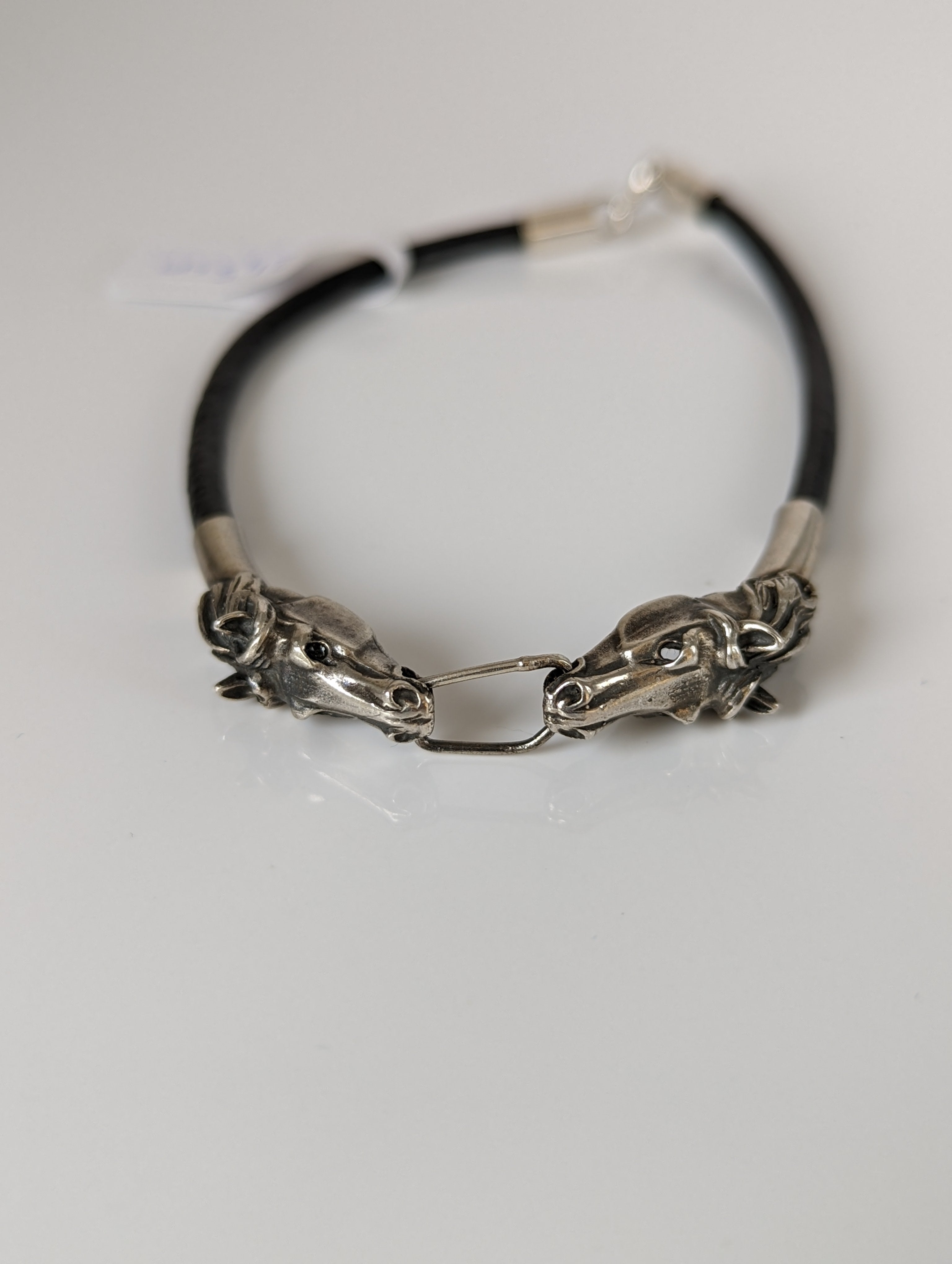 Silver Steed Horse Head Link Bracelet