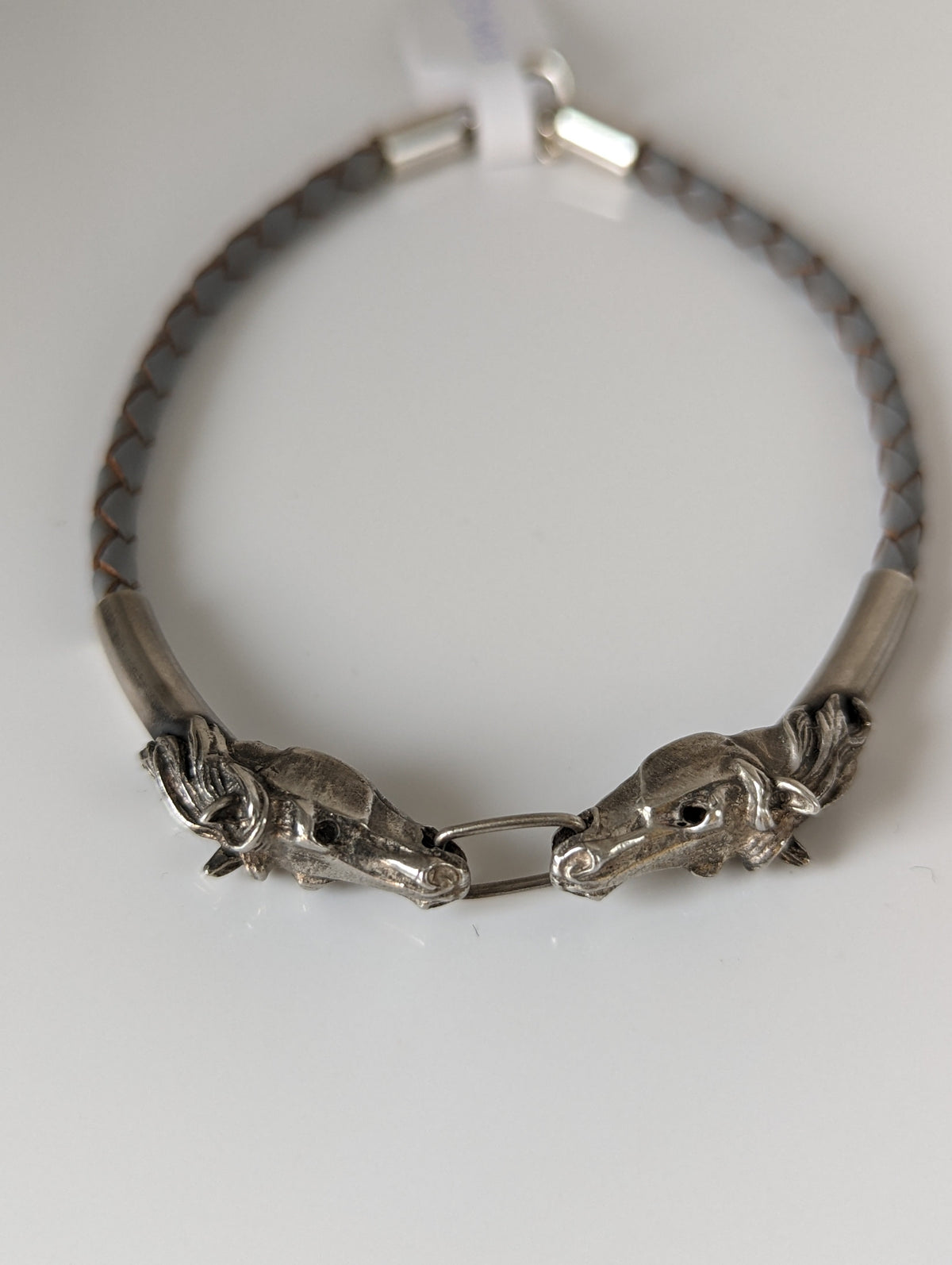 Silver Steed Horse Head Link Bracelet