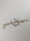 Silver Steed Shoe & Cane Silver Brooch / Stock Tie Pin